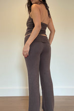 Load image into Gallery viewer, Knit Halter Top With Fold-over Waist Trouser SET