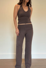 Load image into Gallery viewer, Knit Halter Top With Fold-over Waist Trouser SET