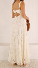 Load image into Gallery viewer, Cutout busier cream maxi dress