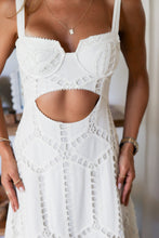 Load image into Gallery viewer, Cutout busier cream maxi dress
