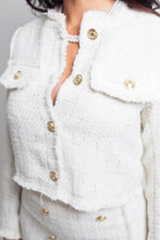 Load image into Gallery viewer, Tweed Contrast Jacket Skirt Set