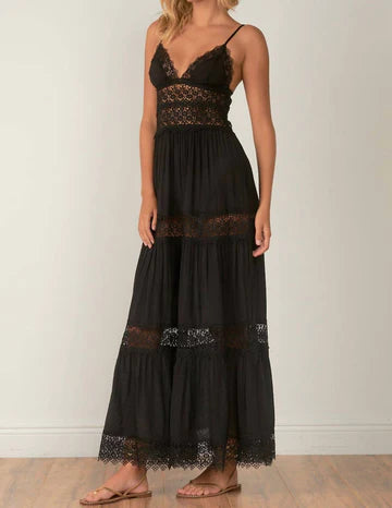 chinese dress ladies Elan Black Cut Out Halter Maxi Dress