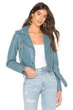 Load image into Gallery viewer, LTH AQUA LEATHER JACKET