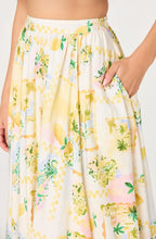 Load image into Gallery viewer, Kaleigh Paradise Print Gathered Midi Skirt
