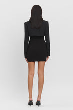 Load image into Gallery viewer, Zip-up Blazer Mini Dress W/ Lace Contrast
