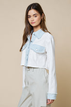Load image into Gallery viewer, Cropped Denim Outerwear Jacket
