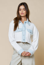 Load image into Gallery viewer, Cropped Denim Outerwear Jacket
