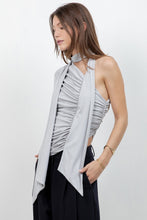 Load image into Gallery viewer, Asymmetrical Top With Wrap Around Scarf
