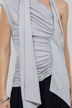 Load image into Gallery viewer, Asymmetrical Top With Wrap Around Scarf
