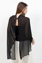 Load image into Gallery viewer, Sleevless Halter Top With Contrast Chiffon Cape
