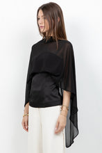 Load image into Gallery viewer, Sleevless Halter Top With Contrast Chiffon Cape
