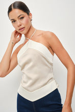 Load image into Gallery viewer, Leda Contrast Satin Halter
