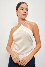 Load image into Gallery viewer, Leda Contrast Satin Halter
