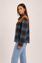 Load image into Gallery viewer, Plaid Front Open Collar Jacket
