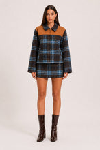 Load image into Gallery viewer, Plaid Front Open Collar Jacket
