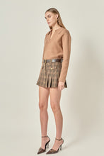 Load image into Gallery viewer, Check Pleated Mini Skort
