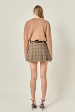 Load image into Gallery viewer, Check Pleated Mini Skort
