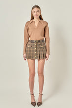 Load image into Gallery viewer, Check Pleated Mini Skort
