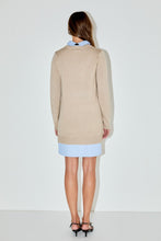 Load image into Gallery viewer, Knit Bow Tie Collar Mini Dress
