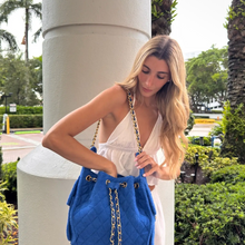 Load image into Gallery viewer, Large beach tote (blue)
