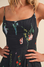 Load image into Gallery viewer, Black Floral Maxi Dress
