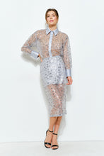 Load image into Gallery viewer, Silver Floral Sequin Set
