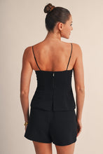 Load image into Gallery viewer, Camille Tailored Camisole Top (BLACK)
