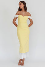 Load image into Gallery viewer, Two Toned Off Shoulder Maxi Dress
