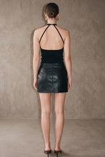 Load image into Gallery viewer, Faux Leather Mid Waist Mini Skirt
