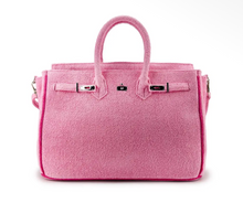 Load image into Gallery viewer, Pink terry beach tote (medium)
