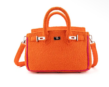Load image into Gallery viewer, Orange terry beach tote (small)
