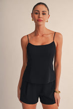 Load image into Gallery viewer, Camille Tailored Camisole Top (BLACK)
