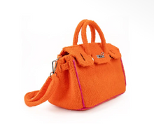 Load image into Gallery viewer, Orange terry beach tote (small)
