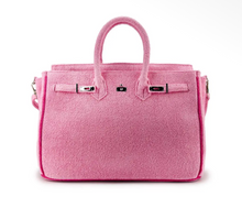 Load image into Gallery viewer, Pink terry beach tote (medium)
