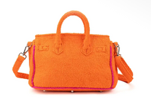Load image into Gallery viewer, Orange terry beach tote (small)
