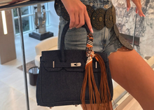 Load image into Gallery viewer, Denim beach tote (small)
