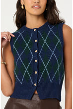 Load image into Gallery viewer, Abbie Argyle Sweater Vest
