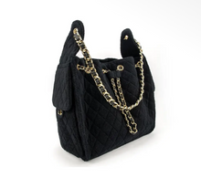 Load image into Gallery viewer, Large beach tote (black)
