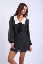 Load image into Gallery viewer, polkadot collared mini dress
