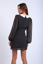 Load image into Gallery viewer, polkadot collared mini dress
