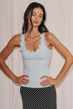 Load image into Gallery viewer, Lace trim tank top
