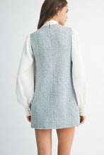 Load image into Gallery viewer, Tie neck tweed mini dress
