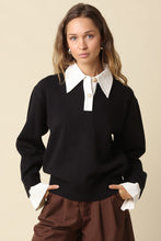 Load image into Gallery viewer, Alina Rugby Collar Knit Sweater

