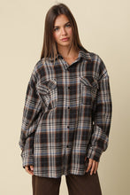 Load image into Gallery viewer, Lola Oversized Plaid Button-up Shirt
