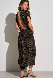 Elan Black Tropic Maxi Dress