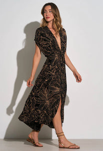 Elan Black Tropic Maxi Dress