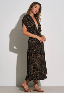 Elan Black Tropic Maxi Dress