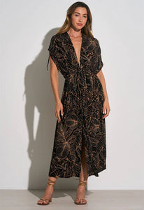 Elan Black Tropic Maxi Dress