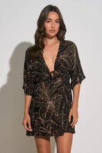 Load image into Gallery viewer, Elan Black Tropic Mini Dresss
