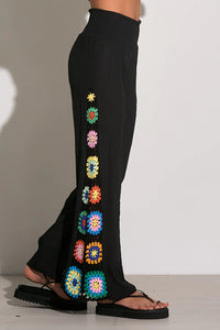 Elan Colorful Crochet Pants